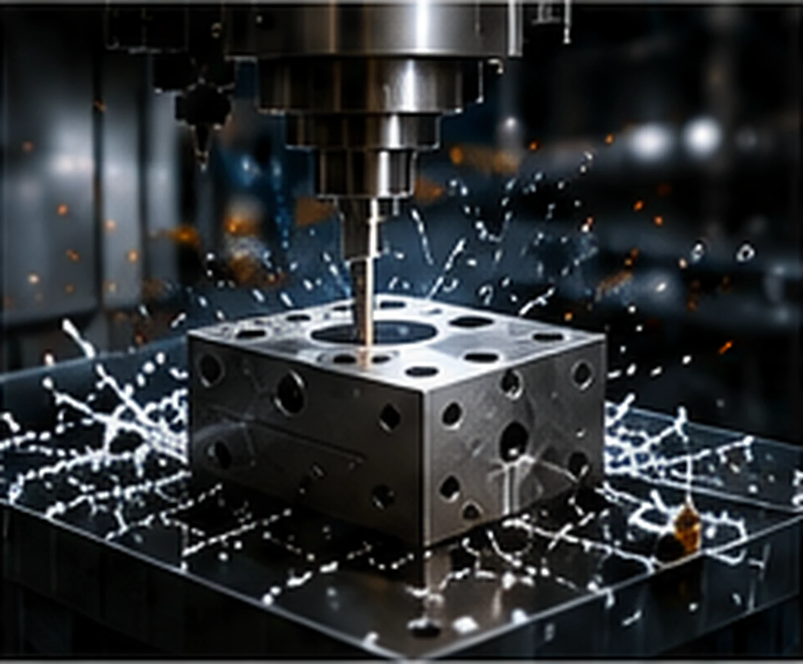 New product being machined during pilot production