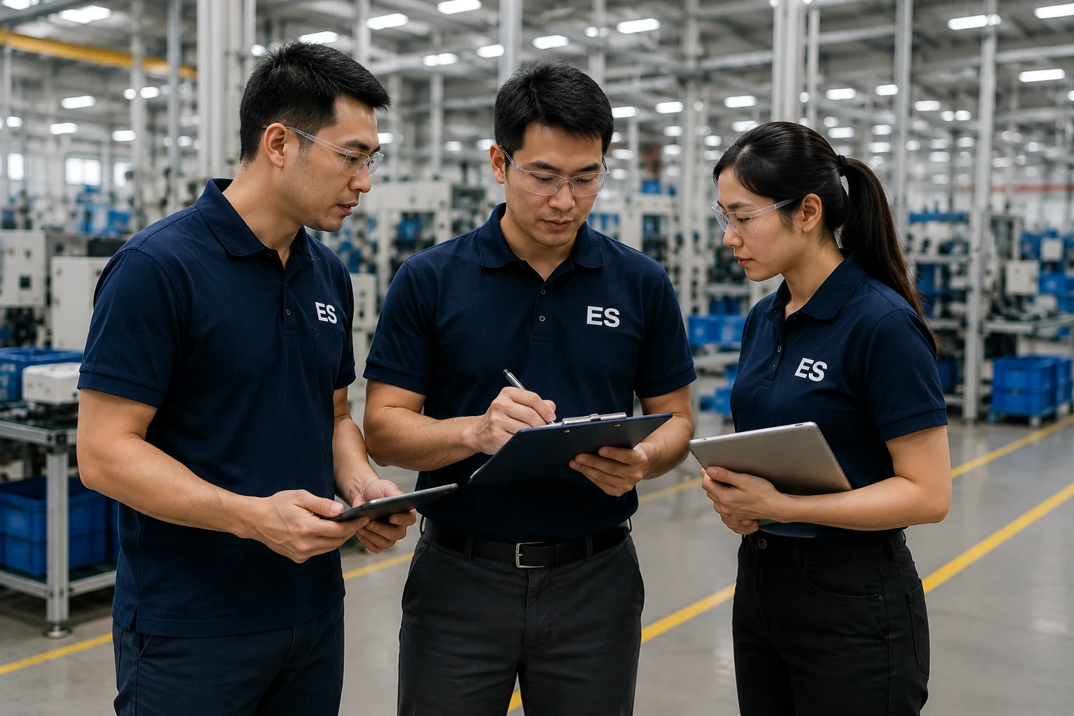 Supplier audit walkthrough at a factory